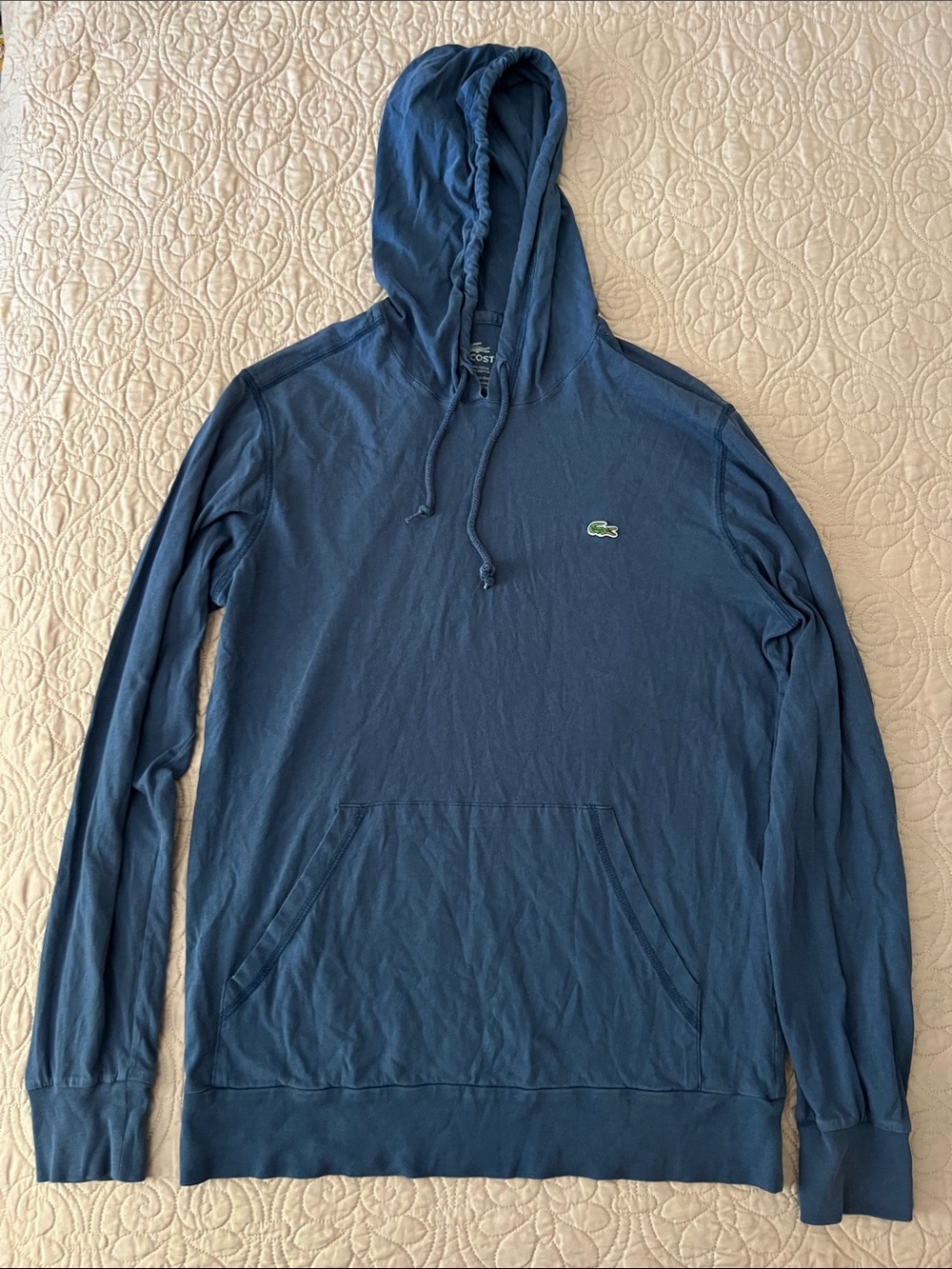 Lacoste Men's Navy Blue Hooded Long-Sleeve Pullover